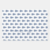 Kerstboom in Delfts Blauw Inpakpapier Vel (Voorkant 2)