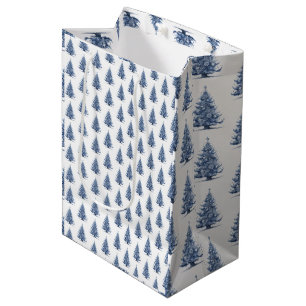 Kerstboom in Delfts Blauw Medium Cadeauzakje