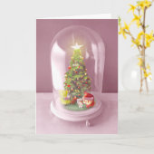 Kerstboom in een glazen koepel kaart (Gele Bloem)