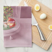 Kerstboom in een glazen koepel theedoek (Quarter Fold)
