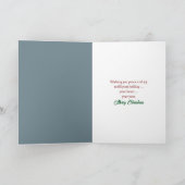 Kerstboom in een rustieke roeiboot feestdagen kaart (Binnen)