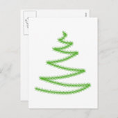 Kerstboom in groen, eenvoudig en stijlvol. feestdagenkaart (Voorkant / Achterkant)