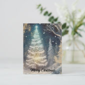 Kerstboom in het bos briefkaart (Staand voorkant)