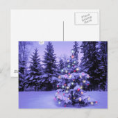 Kerstboom in het bos feestdagenkaart (Voorkant / Achterkant)