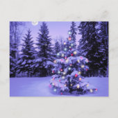 Kerstboom in het bos feestdagenkaart (Voorkant)