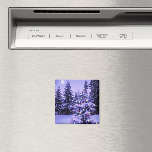 Kerstboom in het bos magneet (Insitu (Vaatwasser))