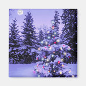 Kerstboom in het bos magneet (Voorkant)