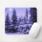 Kerstboom in het bos muismat (Met muis)