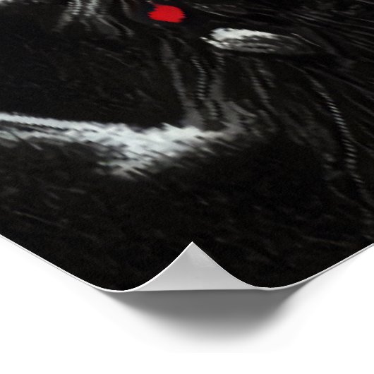 Kerstboom in het horrorwoud | AI Art. Poster (Hoek)