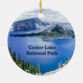 Kerstboom in het nationaal park van het natuurpark keramisch ornament (Achterkant)