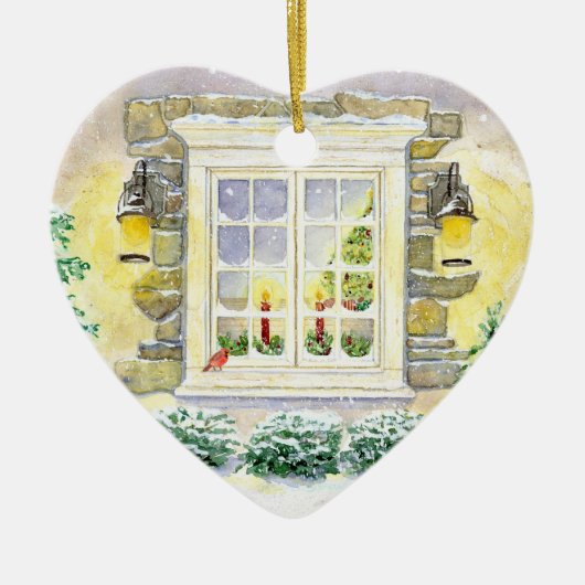 Kerstboom in het raam Ornament (Voorkant)