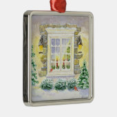 Kerstboom in het raam w Cardinals Ornament (Rechts)