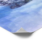 Kerstboom in het Snowy Forest Poster (Hoek)