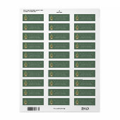 Kerstboom in mand adres etiket (Full Sheet)