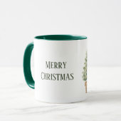 Kerstboom in Mand Mok (Voorkant links)