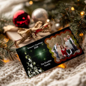 Kerstboom in Midnight Green Uw foto Feestdagenkaart