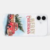 Kerstboom in Oude Rode Truck iPhone Hoesje (Achterkant horizontaal)