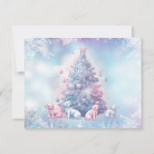 Kerstboom in pastel roze blauw Puppy (Voorkant)