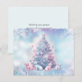 Kerstboom in pastel roze blauw Puppy (Voorkant / Achterkant)