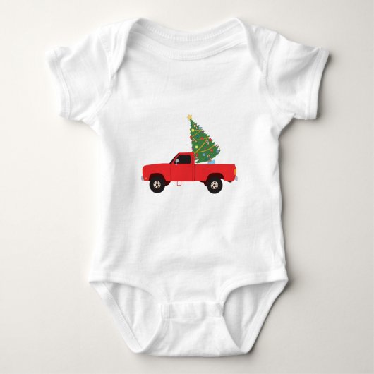Kerstboom in Pick-up Truck Romper (Voorkant)