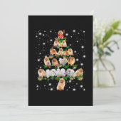 Kerstboom in Pommeren, bedekt door vlieglicht Bedankkaart (Staand voorkant)