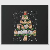 Kerstboom in Pommeren, bedekt door vlieglicht Cadeaupapier (Vlak)