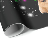 Kerstboom in Pommeren, bedekt door vlieglicht Cadeaupapier (Rol Hoek)