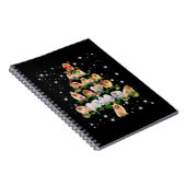 Kerstboom in Pommeren, bedekt door vlieglicht Notitieboek (Rechterzijde)