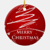 kerstboom in Red Modern Art Ornament (Achterkant)