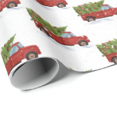 Kerstboom in Red Truck Cadeaupapier (Rol Hoek)