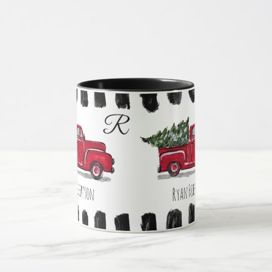 kerstboom in  Red Truck Custom Mok (Midden)
