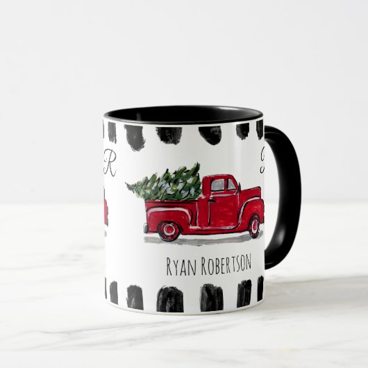 kerstboom in  Red Truck Custom Mok (Voorkant rechts)