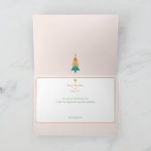 Kerstboom in schemering kerstkaart bedankkaart (Binnen)