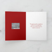 Kerstboom in sneeuw voor baas feestdagen kaart (Binnen)