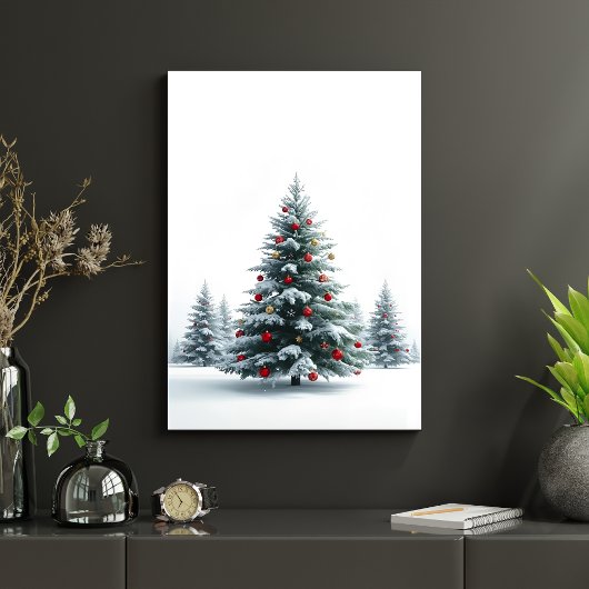 Kerstboom in Sneeuw Winter Vakantie Poster