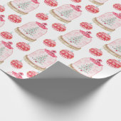 kerstboom in sneeuwWereldbol Cadeaupapier (Hoek)