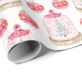 kerstboom in sneeuwWereldbol Cadeaupapier (Rol Hoek)