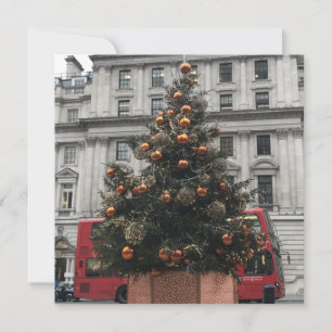 kerstboom in St. James's Square, Londen, Verenigd Feestdagenkaart