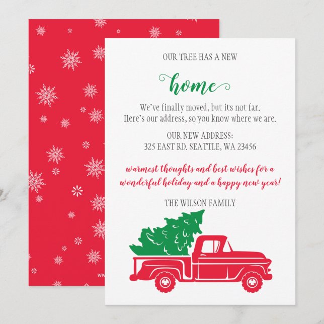 Kerstboom in Truck We hebben vakantiekaarten verpl (Voorkant / Achterkant)