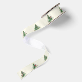 Kerstboom in vintage stijl satijnen lint