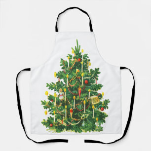 Kerstboom in vintage stijl schort