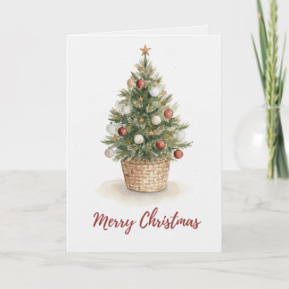 Kerstboom in Vlechtmand Kaart