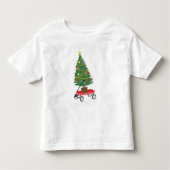 Kerstboom in wagen kinder shirts (Voorkant)