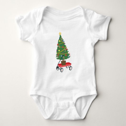Kerstboom in wagen romper (Voorkant)