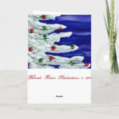 Kerstboom in wit feestdagen kaart (Achterkant)