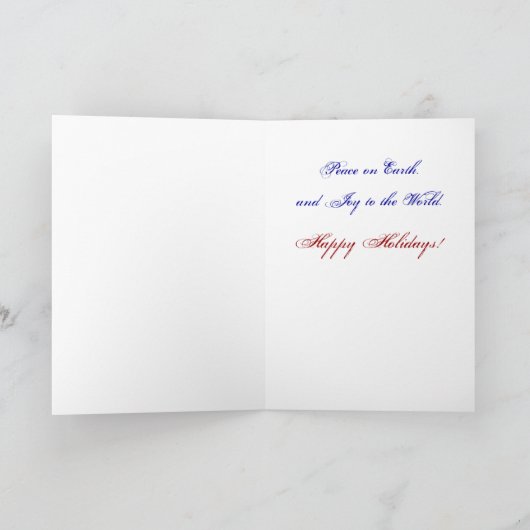 Kerstboom in wit feestdagen kaart (Binnen)