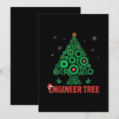 Kerstboom Ingenieur Mechanische techniek Kaart (Voorkant / Achterkant)