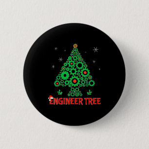 Kerstboom Ingenieur _ Werktuigbouwkunde G Ronde Button 5,7 Cm