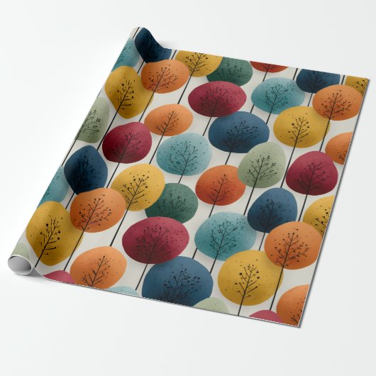 Kerstboom Inpakpapier met Lolly's (Uitgerold)