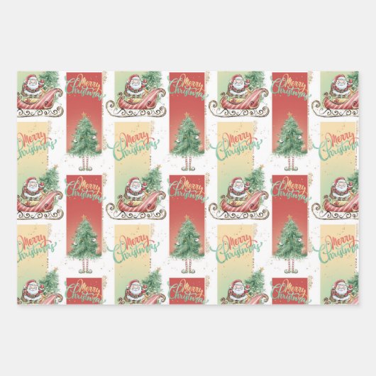 kerstboom inpakpapier vel (Voorkant 3)